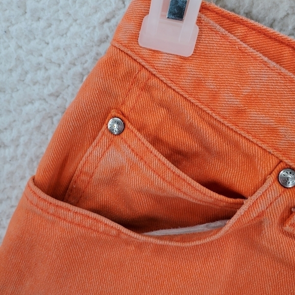 Vtg Levis 569 Orange Jeans Hi Rise Taper Crop Denim Ws 12 29x24 900 Series 12/92 - Picture 11 of 16
